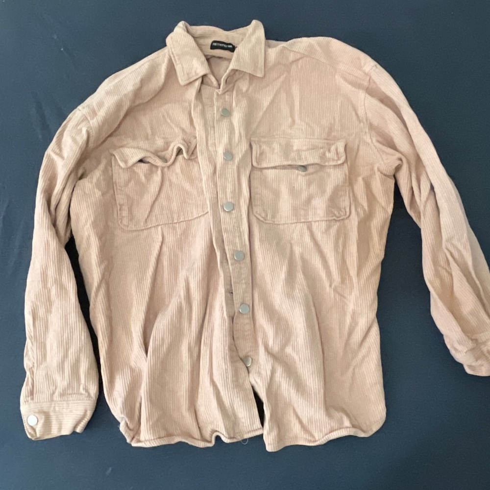 Pink Corduroy button up jacket !
